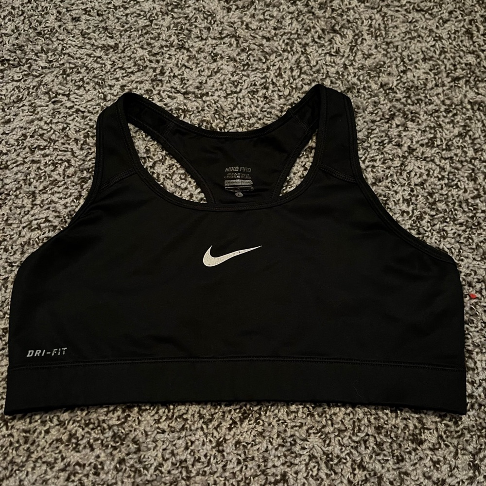 Nike Black Dri-FIT Medium Support Racerback Sports Bra